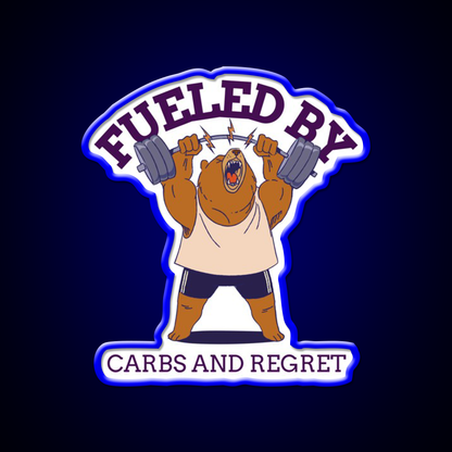 Fueled By Carbs And Regret Gym Fitness Led Neon Sign Rgb Color