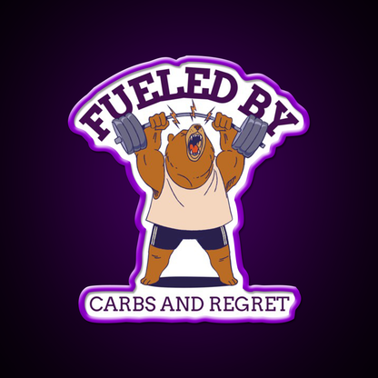 Fueled By Carbs And Regret Gym Fitness Led Neon Sign Rgb Color