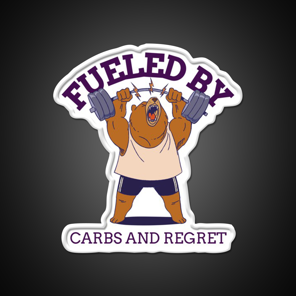Fueled By Carbs And Regret Gym Fitness Led Neon Sign Rgb Color