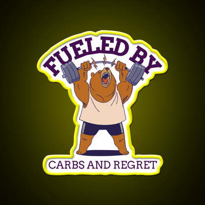 Fueled By Carbs And Regret Gym Fitness Led Neon Sign Rgb Color