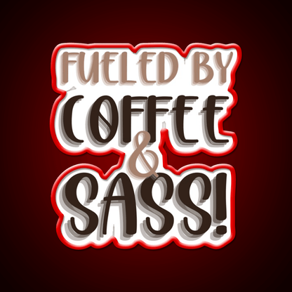 Fueled By Coffee And Sass Stacked Cafe Led Neon Sign Espresso Bar Art Rgb Color - Shineneon