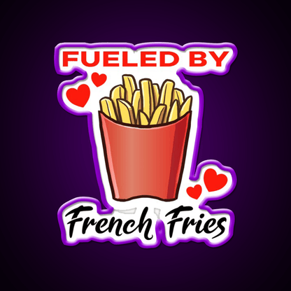 Fueled By French Fries Fast Food Led Neon Sign For Burger Place Rgb Color - Shineneon