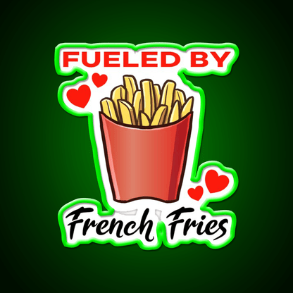 Fueled By French Fries Fast Food Led Neon Sign For Burger Place Rgb Color - Shineneon