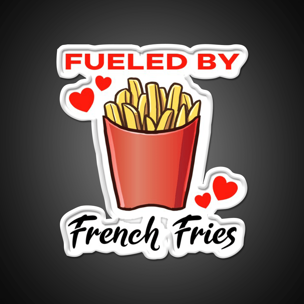 Fueled By French Fries Fast Food Led Neon Sign For Burger Place Rgb Color - Shineneon