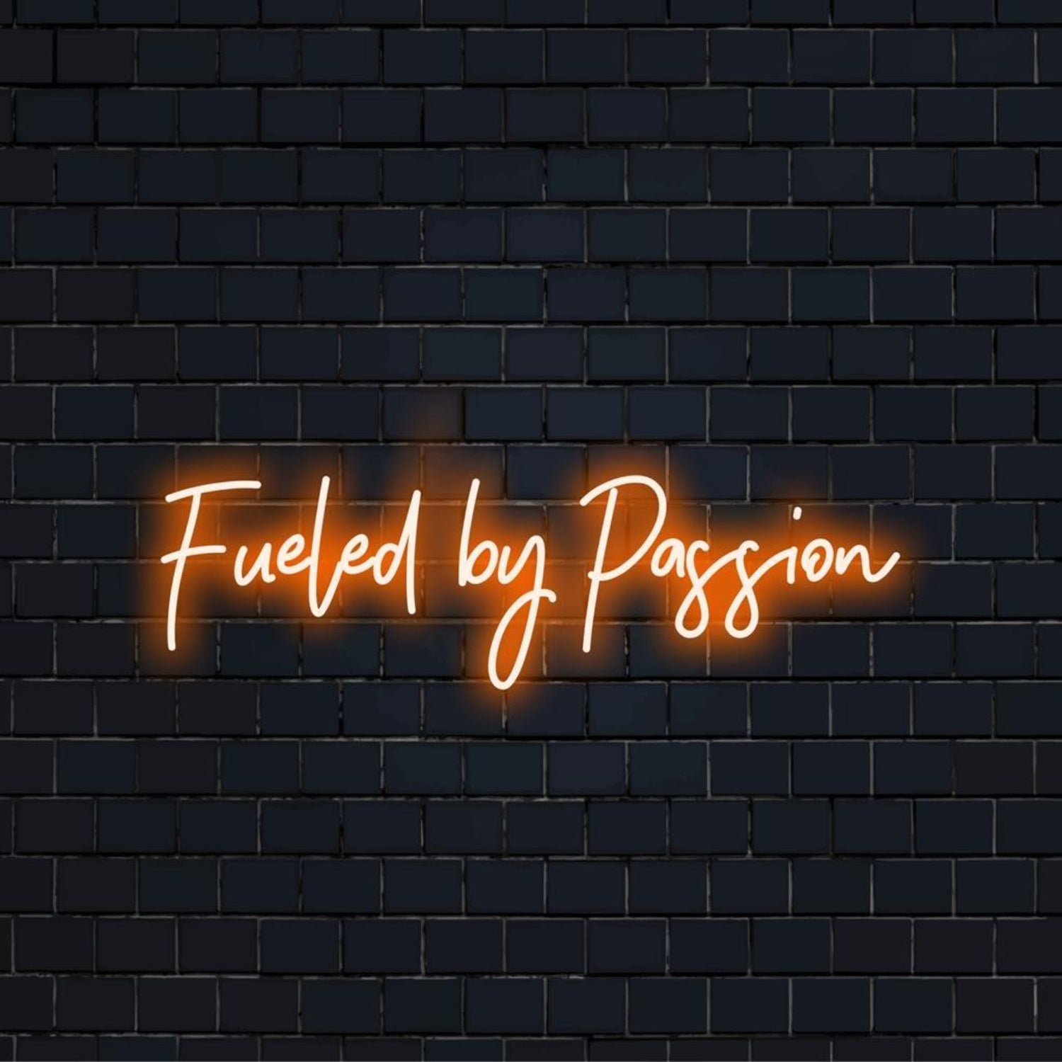 Fueled By Passion Amber Led Neon Sign For Industrial Decor | Shineneon