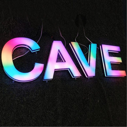 Full Color Letter Cave 3D Frontlit And Backlit Channel Letter Led Light Sign - Shineneon