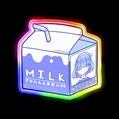 Full Cream Milk Snack Food Led Neon Sign Rgb Color - LED neon sign close-up detail