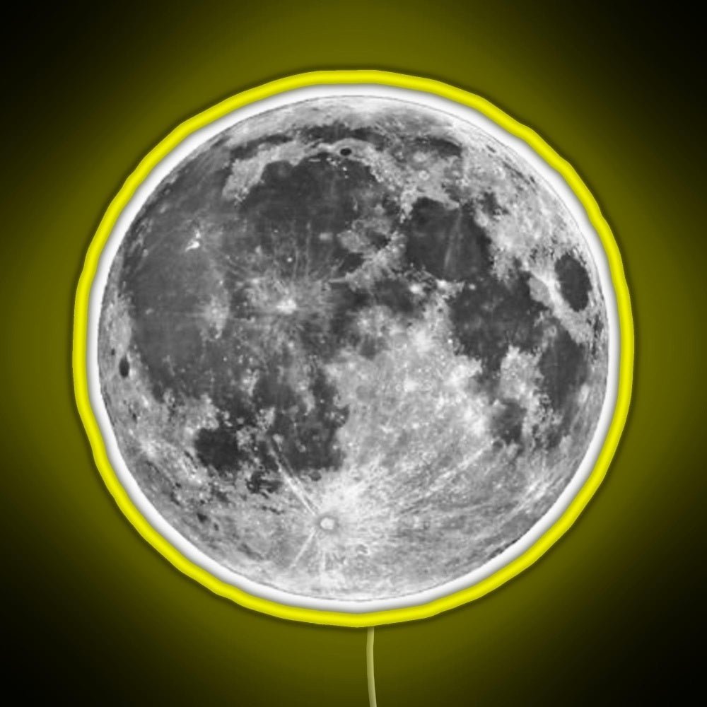 Full Moon Sticker Rgb Neon Sign - Shineneon