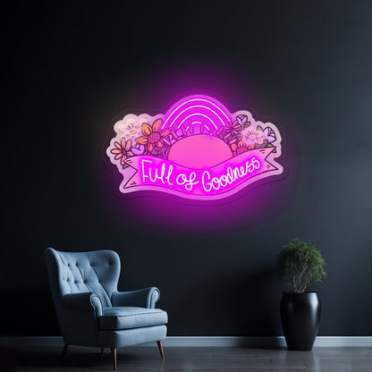Full Of Goodness Personalized Light Up Signs - Shineneon