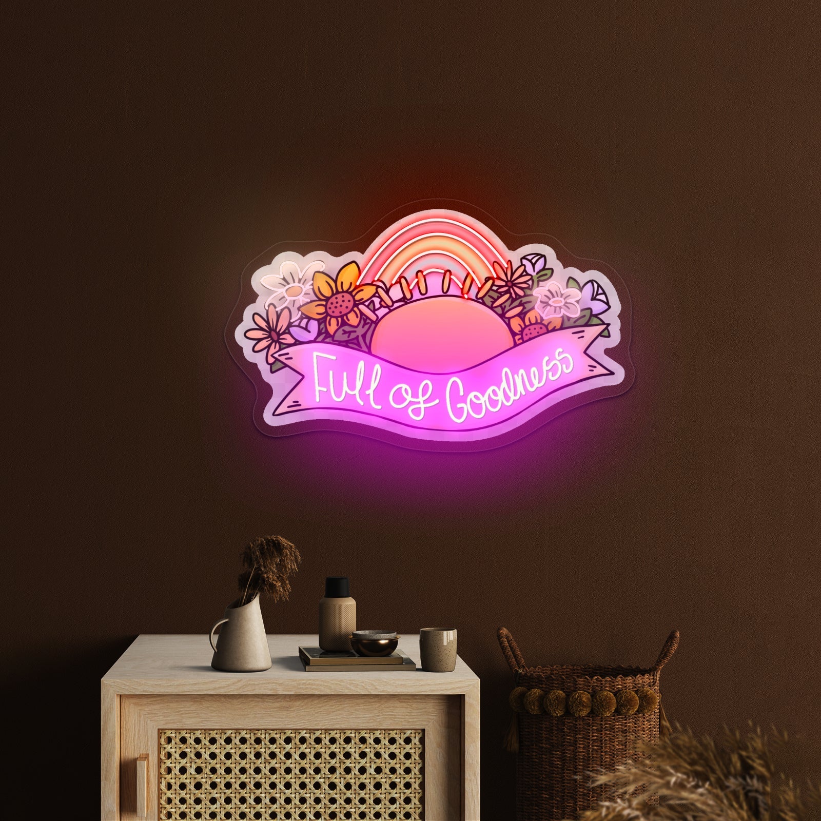 Full Of Goodness Personalized Light Up Signs - Shineneon