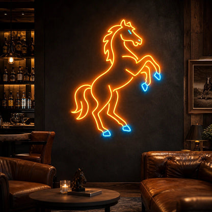 Full Rearing Horse Vintage LED Neon Sign - Shineneon