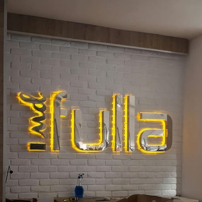 Fulla 3D Backlit Letters Business Metal Led Sign - Shineneon
