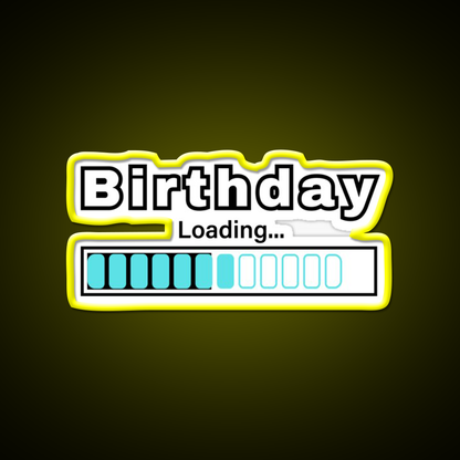Fun Birthday Loading Bar Design Man Cave Bar Led Neon Sign Rgb Color - LED neon sign view 7