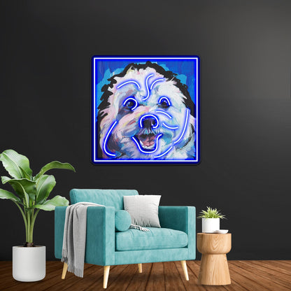 Fun Cavachon Dog Bright Colorful Pop Artwork Neon Led Signs - Shineneon