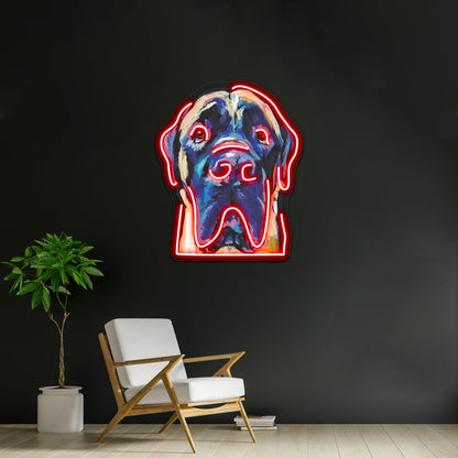 Fun English Mastiff Dog Bright Colorful Pop Artwork Neon Led Signs - Shineneon
