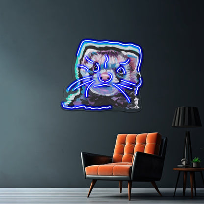Fun Ferret Pet Bright Colorful Pop Artwork Neon Led Signs - Shineneon
