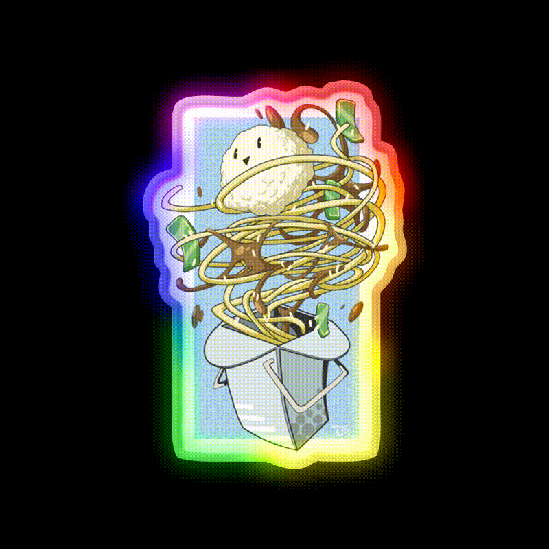 Fun Food Led Neon Sign Chinese Food Rgb Color