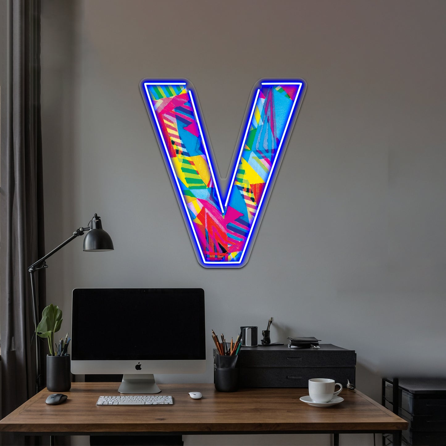 Fun Letter V Wall Artwork Neon Signs