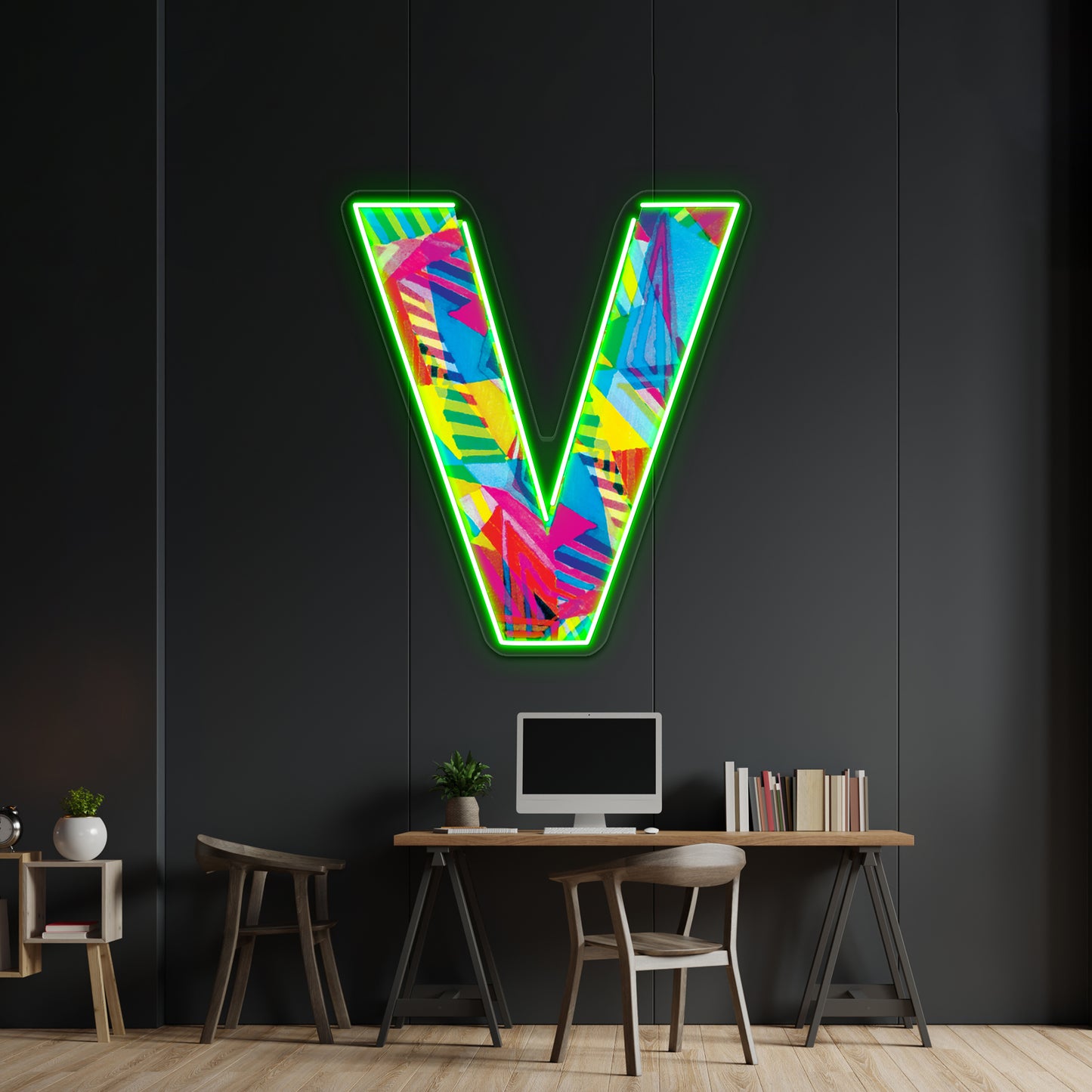 Fun Letter V Wall Artwork Neon Signs