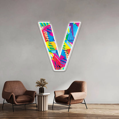 Fun Letter V Wall Artwork Neon Signs