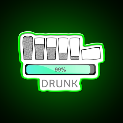 Funny 99 Persent Drunk Man Cave Bar Led Neon Sign Rgb Color - LED neon sign view 8