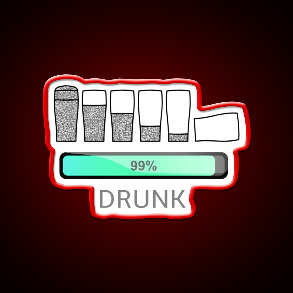 Funny 99 Persent Drunk Man Cave Bar Led Neon Sign Rgb Color - LED neon sign view 10