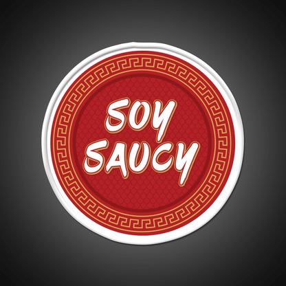 Funny Asian Food Soy Sauce Soy Saucy Led Neon Sign Chinese Food Rgb Color - Shineneon