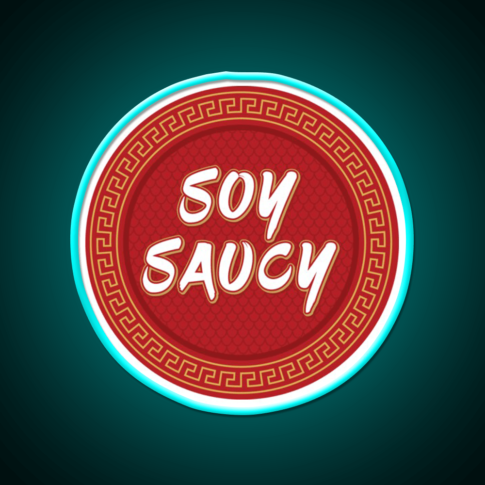 Funny Asian Food Soy Sauce Soy Saucy Led Neon Sign Chinese Food Rgb Color - Shineneon
