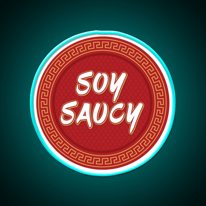 Funny Asian Food Soy Sauce Soy Saucy Led Neon Sign Chinese Food Rgb Color - Shineneon