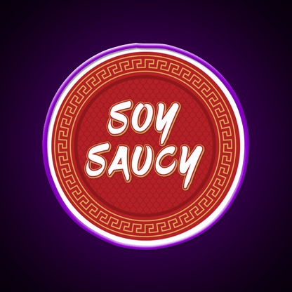 Funny Asian Food Soy Sauce Soy Saucy Led Neon Sign Chinese Food Rgb Color - Shineneon
