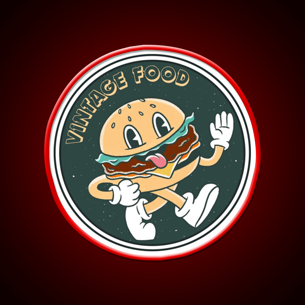 Funny B Rguer Vintage Food Snack Food Led Neon Sign Rgb Color - Shineneon