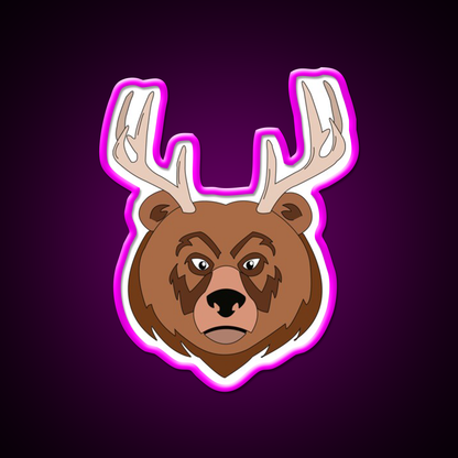 Funny Bear Beer Bar Decor Led Neon Sign Rgb Color - Neon sign mounted on wall in room