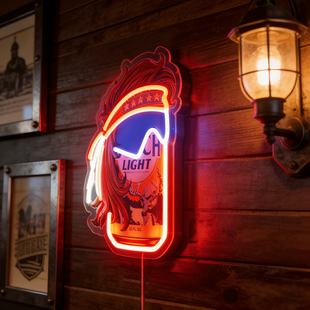 Funny Beer Can USB LED Neon Sign Beer Can Mullet Style Light for Bar Garage Party - Shineneon