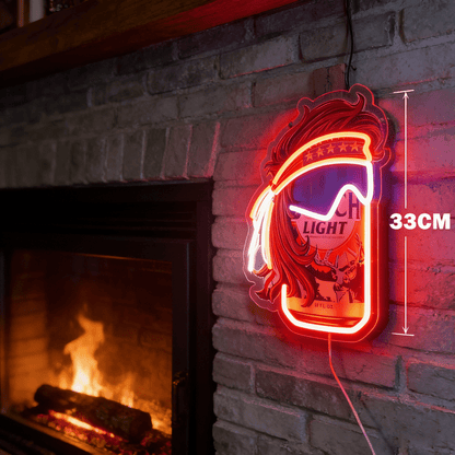Funny Beer Can USB LED Neon Sign Beer Can Mullet Style Light for Bar Garage Party - Shineneon