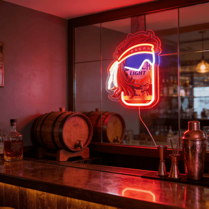 Funny Beer Can USB LED Neon Sign Beer Can Mullet Style Light for Bar Garage Party - Shineneon