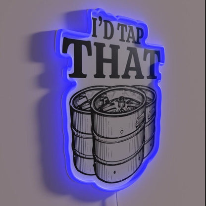 Funny Beer Keg Gifts I D Tap That Beer Keg Rgb Led Neon Sign - Shineneon