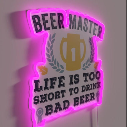 Funny Beer Master For Drinking Beer Lover Rgb Led Neon Sign - Shineneon