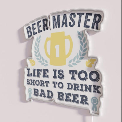 Funny Beer Master For Drinking Beer Lover Rgb Led Neon Sign - Shineneon