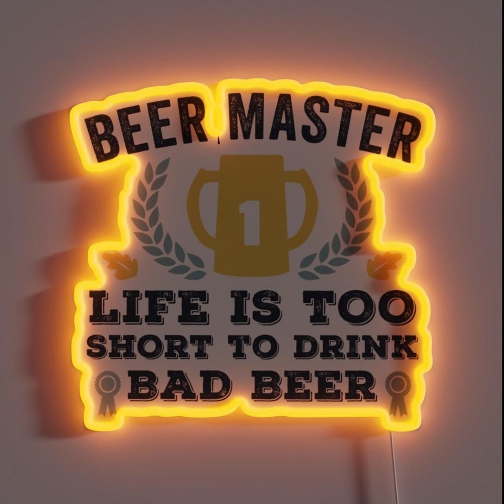 Funny Beer Master For Drinking Beer Lover Rgb Led Neon Sign - Shineneon