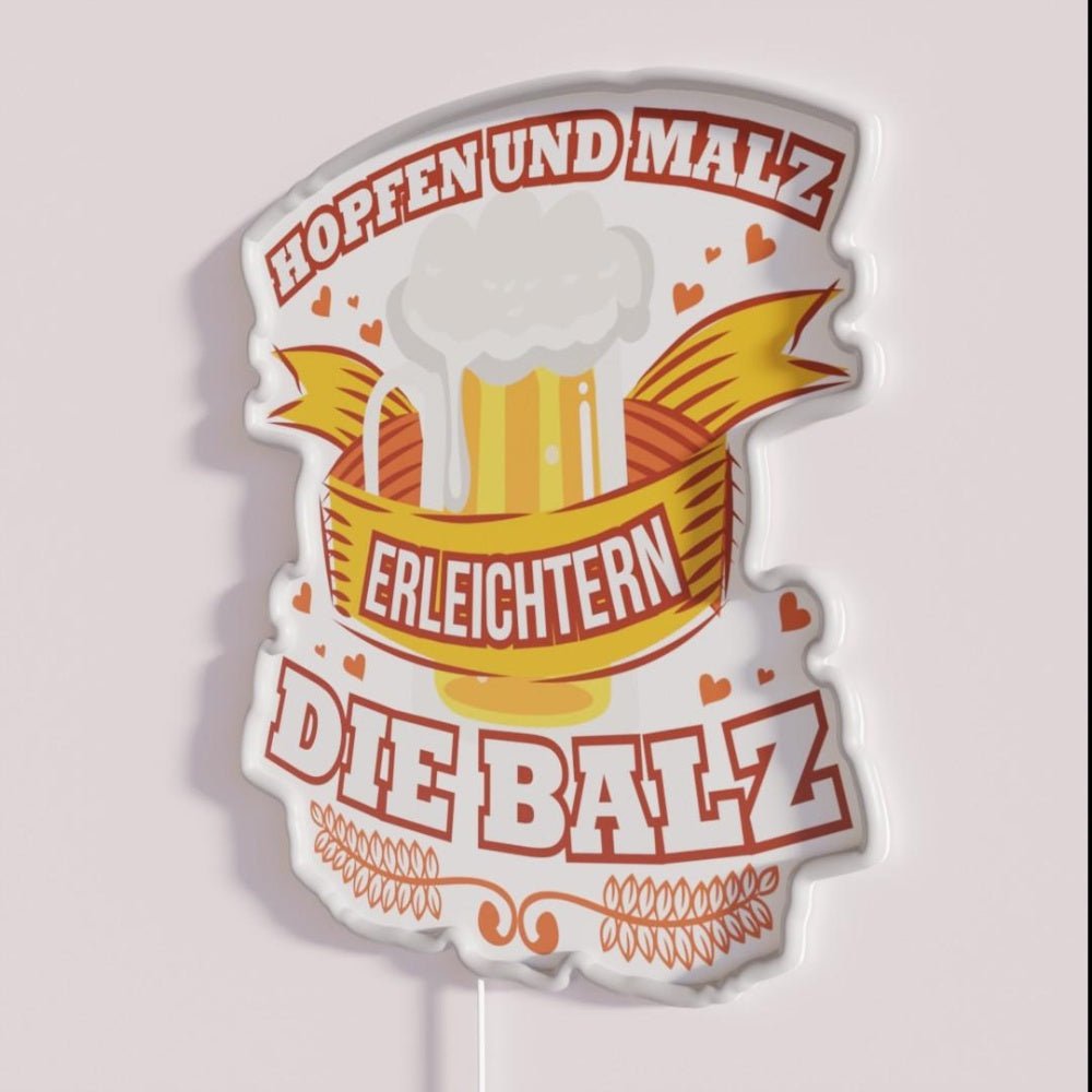 Funny Beer Sayings Oktoberfest The Balz Gift Rgb Led Neon Sign - Shineneon