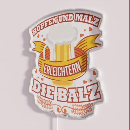 Funny Beer Sayings Oktoberfest The Balz Gift Rgb Led Neon Sign - Shineneon