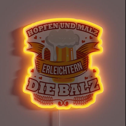 Funny Beer Sayings Oktoberfest The Balz Gift Rgb Led Neon Sign - Shineneon