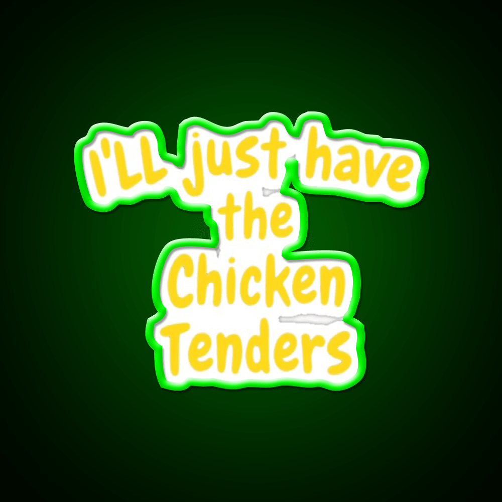 Funny Chicken Tenders Foodie Fast Food Led Neon Sign For Burger Place Rgb Color - Shineneon