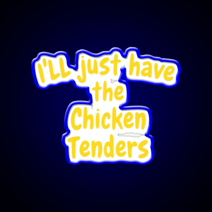 Funny Chicken Tenders Foodie Fast Food Led Neon Sign For Burger Place Rgb Color - Shineneon