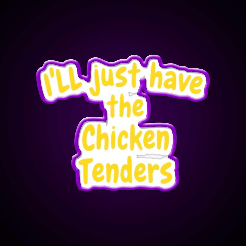Funny Chicken Tenders Foodie Fast Food Led Neon Sign For Burger Place Rgb Color - Shineneon