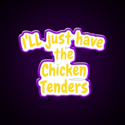 Funny Chicken Tenders Foodie Fast Food Led Neon Sign For Burger Place Rgb Color - Shineneon