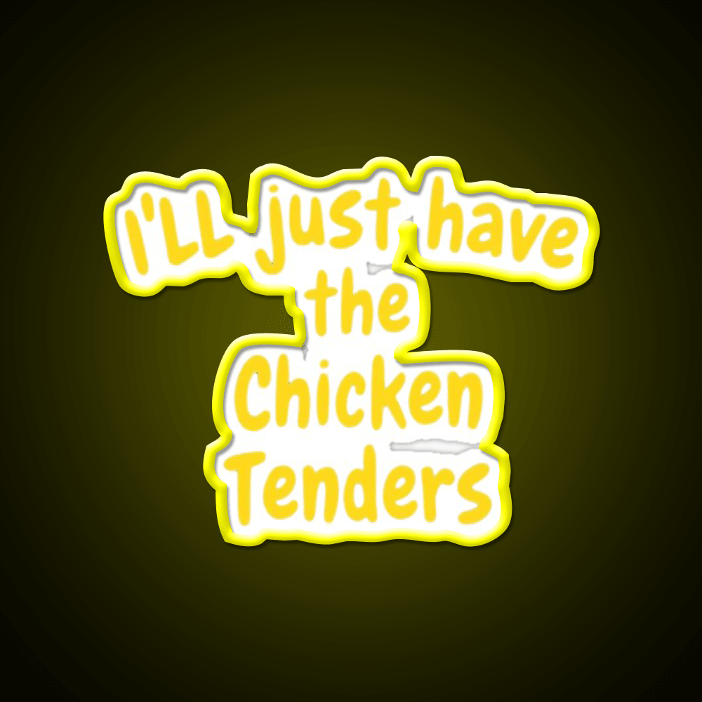 Funny Chicken Tenders Foodie Fast Food Led Neon Sign For Burger Place Rgb Color - Shineneon