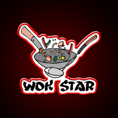 Funny Chinese Food Shirt Wok Shirt Wok Star Led Neon Sign Chinese Food Rgb Color - Shineneon