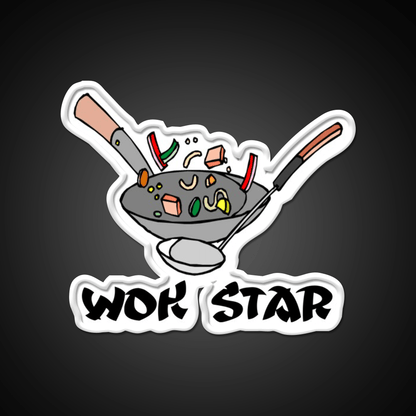 Funny Chinese Food Shirt Wok Shirt Wok Star Led Neon Sign Chinese Food Rgb Color - Shineneon