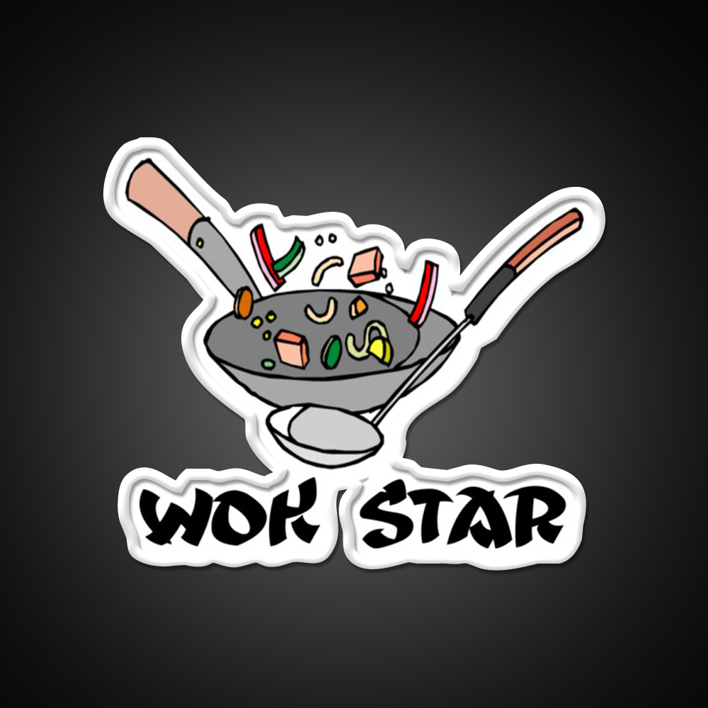 Funny Chinese Food Shirt Wok Shirt Wok Star Led Neon Sign Chinese Food Rgb Color